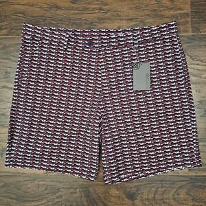G/Fore Mens 40 Golf Shorts Classic 8" Inseam White Red Black NWT $125 Preppy‎